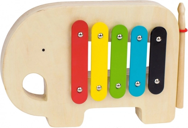 Playful elephant design and rainbow tones
