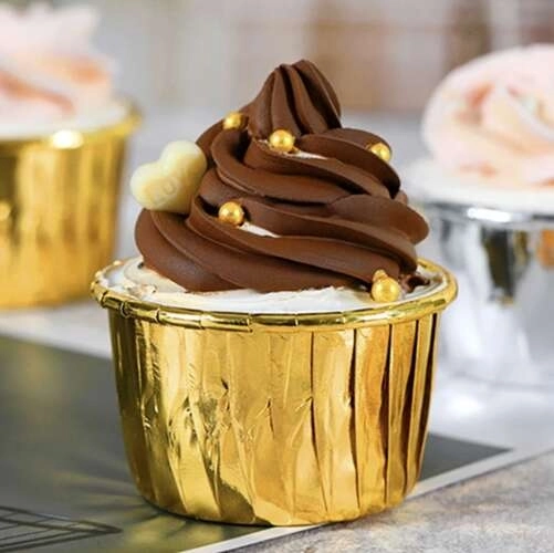 Arany muffin papír sütőformák 50 darabos készlet