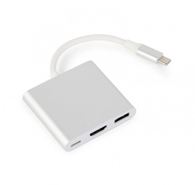 Silver USB Type-C Multifunction Adapter