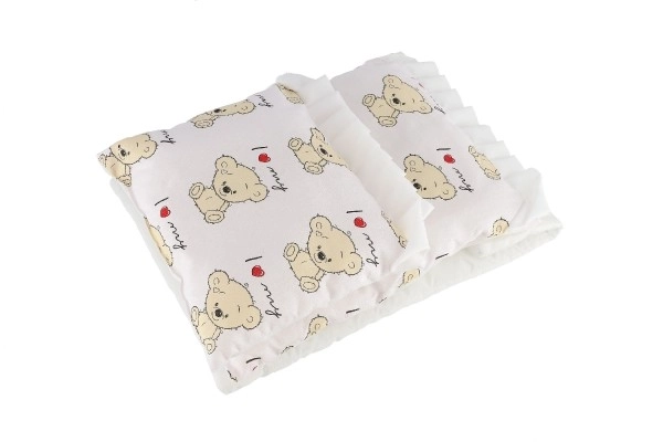 Set Copertina con Cuscino e Base per Bambole