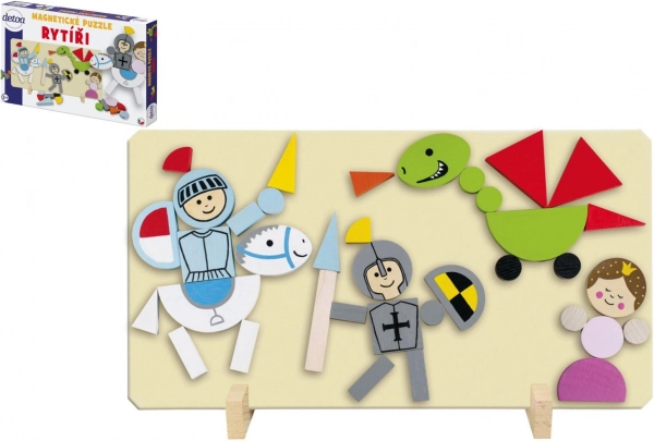Magnetisches Holzpuzzle Ritter DETOA