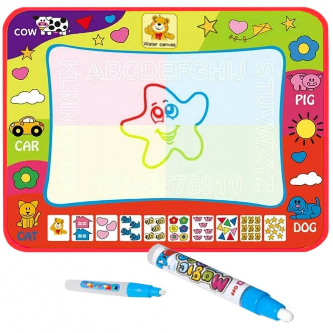 Large Educational Water Painting Mat with Letters and Numbers