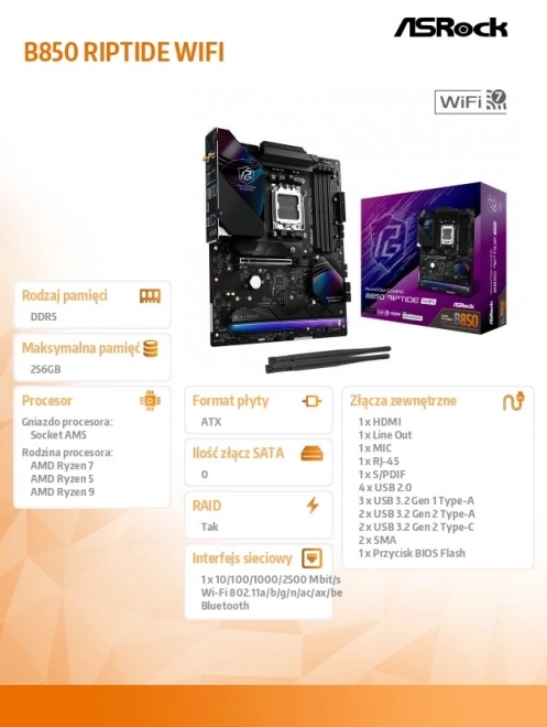Scheda madre Phantom Gaming Riptide WiFi AM5 ATX