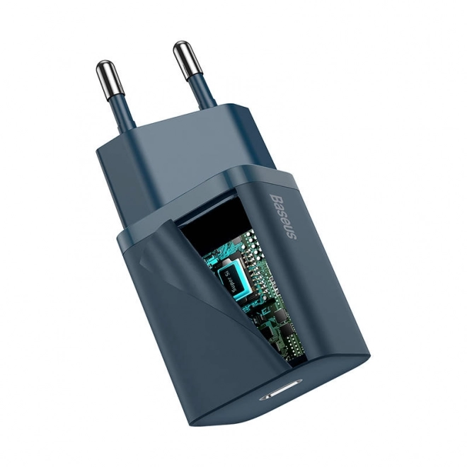 Caricatore rapido Baseus Super Si 20W Blu