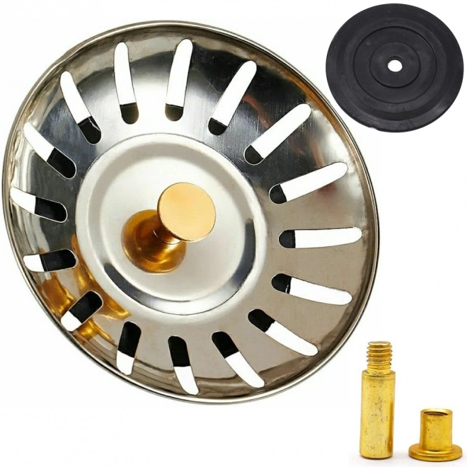 Metal Sink Strainer Stopper Basket