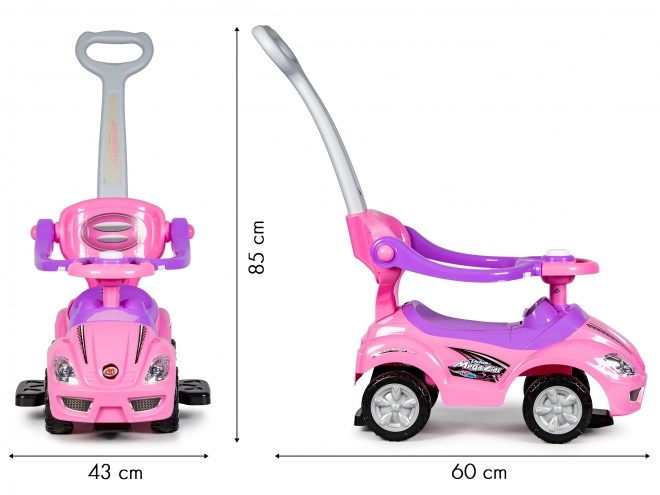 Children's Push 3-in-1 with Horn - Pink
