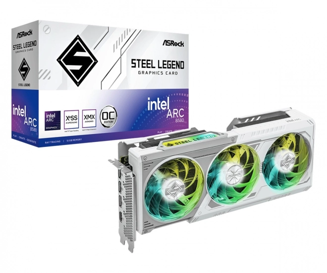 Graphics Card ASRock B580 Steel Legend 12GB OC GDDR6