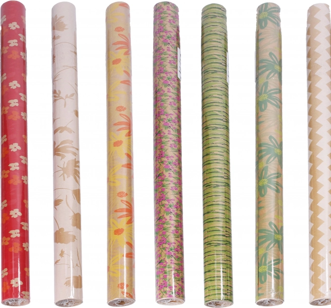 Baliaci papier avana natur 0,7 × 2 m – mix motívov