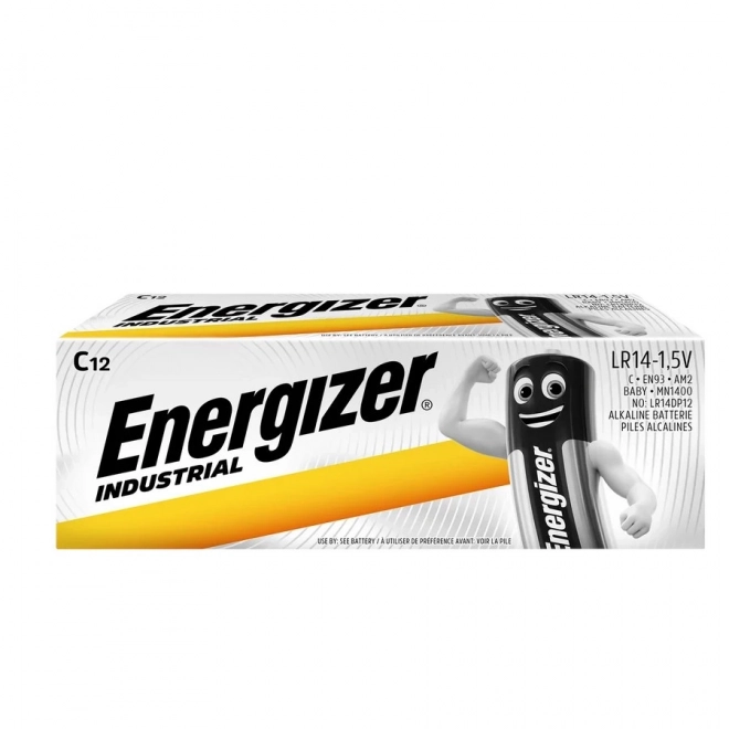 Industrial Alkaline Batteries C LR14, Set of 12 pcs