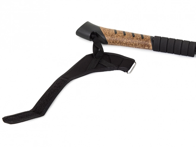 Bastone da trekking Nordic Walking con impugnatura in sughero – Nero