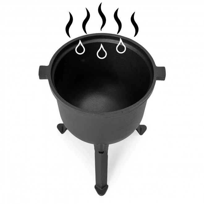Cast Iron Cauldron 8L on Tripod MultiGarden