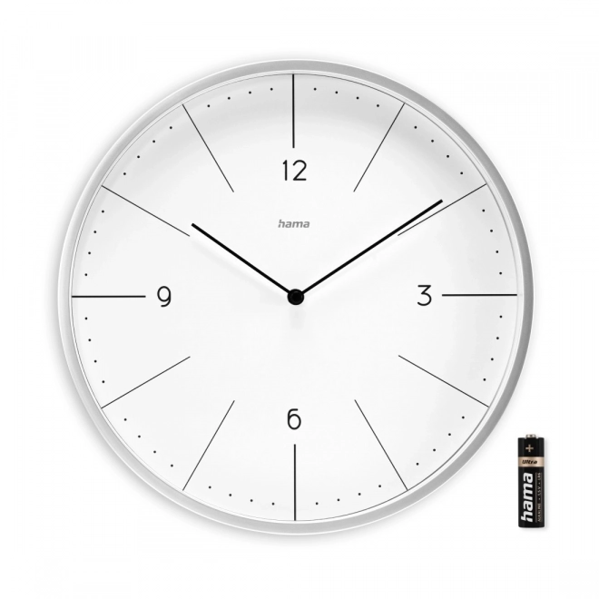 Stylish Wall Clock with Gray Accents