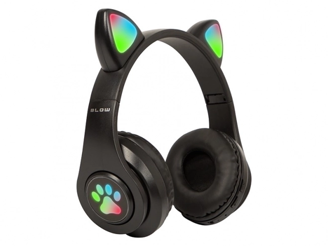 Bluetooth 5.0 LED wireless headphone for kids – Black