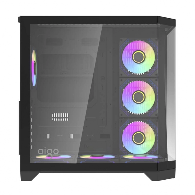 Sötétvillanás FT418 PRO gamer számítógépház 7 aRGB ventilátorral