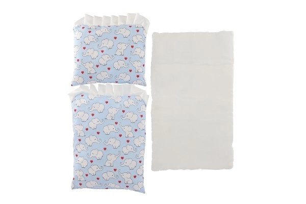 Set Copertina con Cuscino e Base per Bambole
