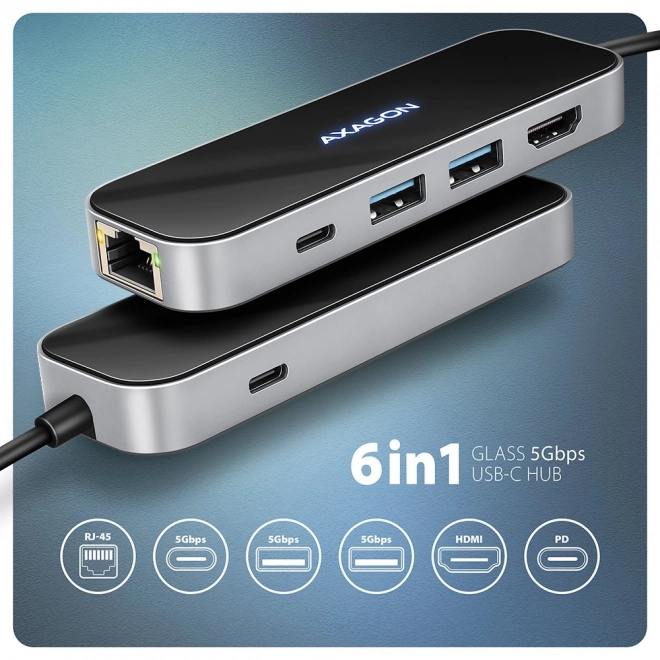 Multifunctional USB-C Hub 6-in-1