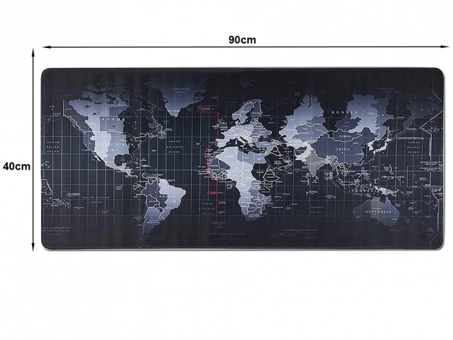 Large Gaming Mouse Pad with World Map Design