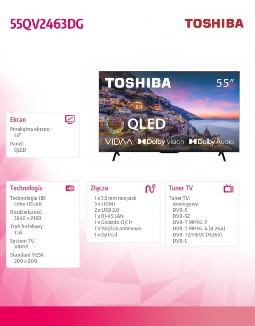 55-inch QLED TV 55QV2463DG