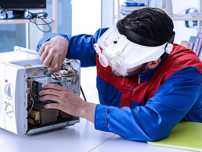 Goggles with 3 LED headlamp lens 13x