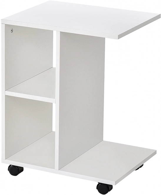 Coffee Table on Wheels with Organizer