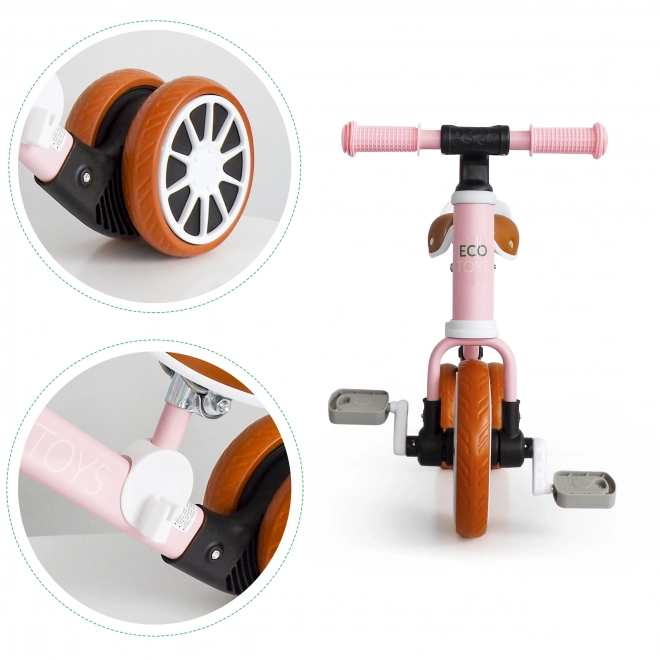 Pink Balance Bike Tricycle 2-in-1 by Ecotoys