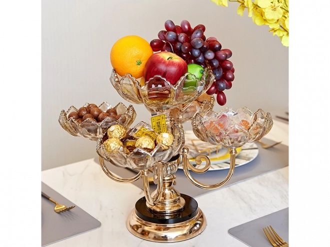 Two-tiered Rotating Dessert and Snack Stand