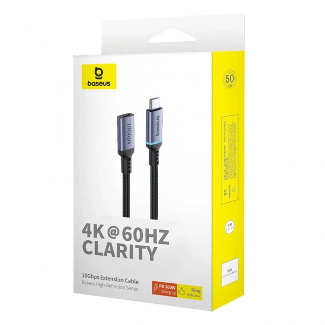 Baseus USB-C hosszabbító kábel 10Gb/s 0,5m