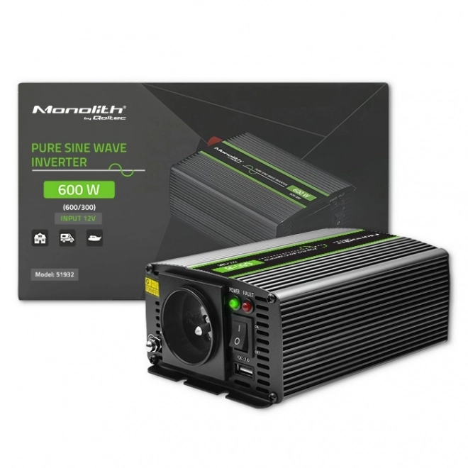 Voltage Converter Qoltec Pure Sine 300W/600W