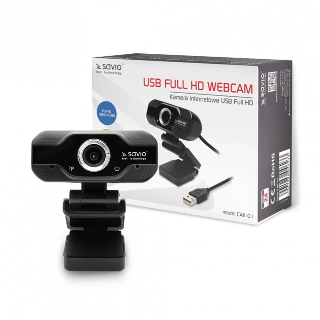 Videocamera USB Full HD con microfono SAVIO