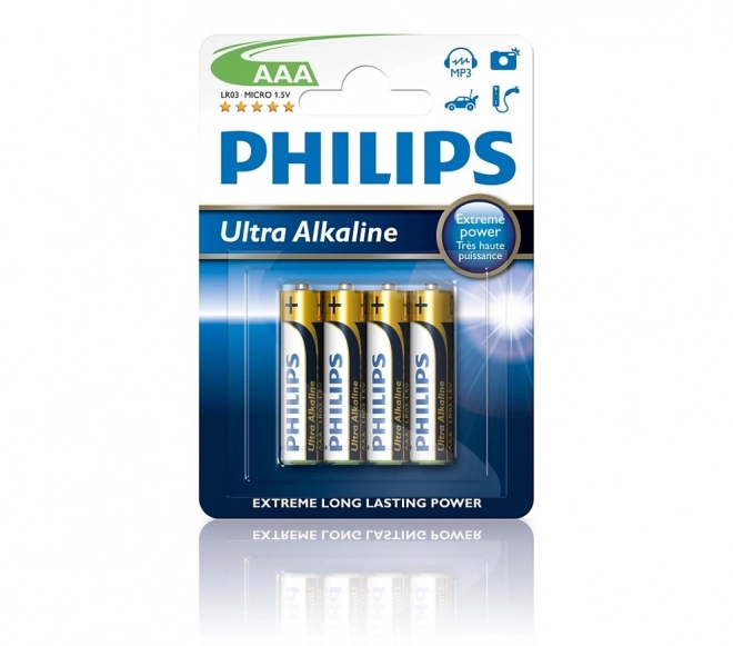 Baterie Ultra Alkaline AAA 4ks v blistru