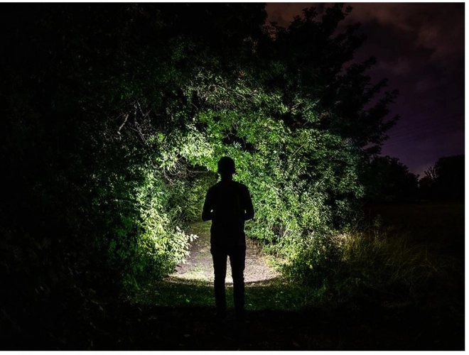 Tracer spotlight flashlight with lamp 1200mAh