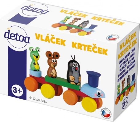 Petite locomotive Krtek jouet en bois