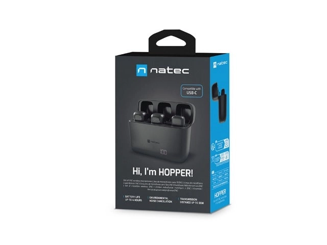 Natec Hopper Wireless USB-C Lavalier Microphone Set