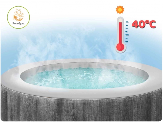 Inflatable Hot Tub for 4 People with Hydro Massage and WiFi