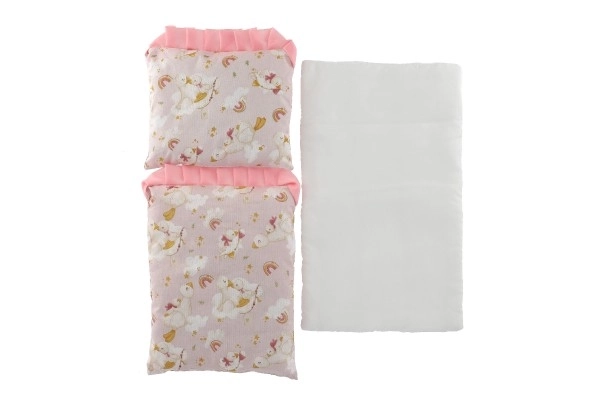 Set Copertina con Cuscino e Base per Bambole