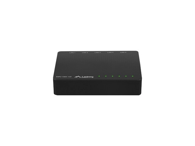 Stikalo LANBERG DSP2-1005 5x 1Gb/s Neurejeno Gigabit Ethernet Namizno 12V