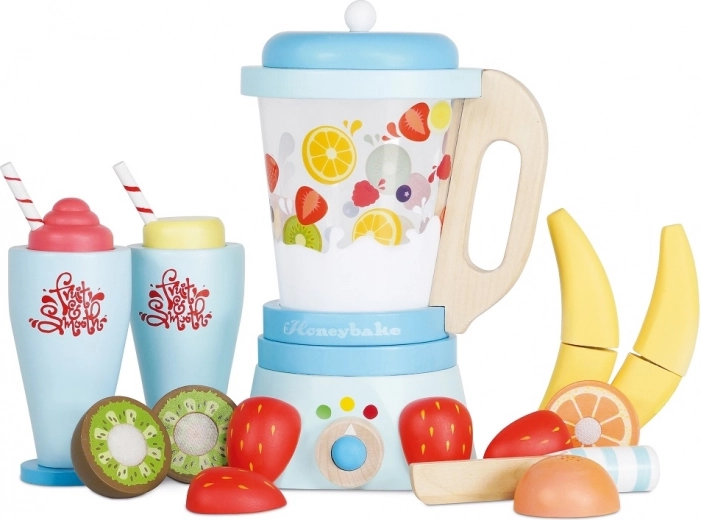 Realistische houten blender met afneembare kan