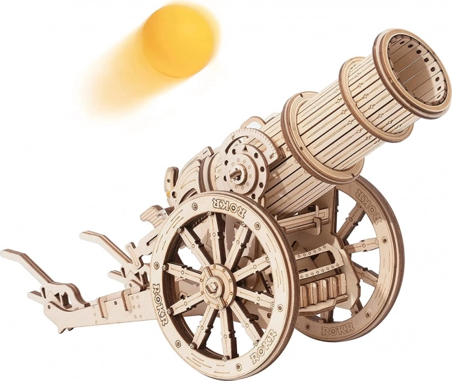 Puzzle 3D di legno Robotime Rokr Cannone d'Assedio Medievale