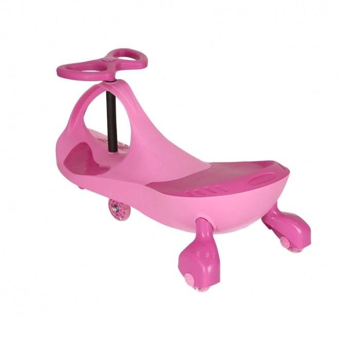Bicicletta rosa per bambini con ruote LED luminose