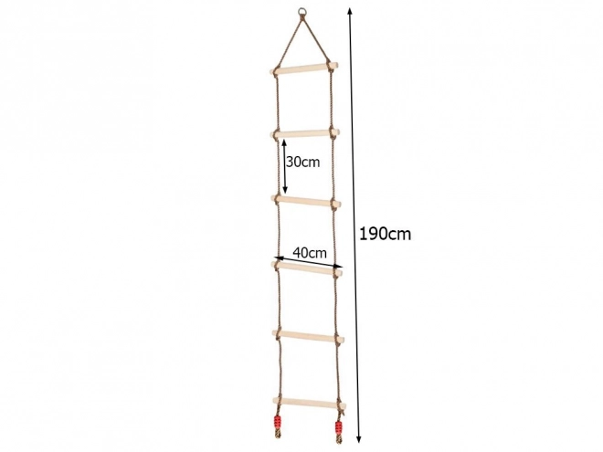 Rope Ladder Wooden Garden Swing