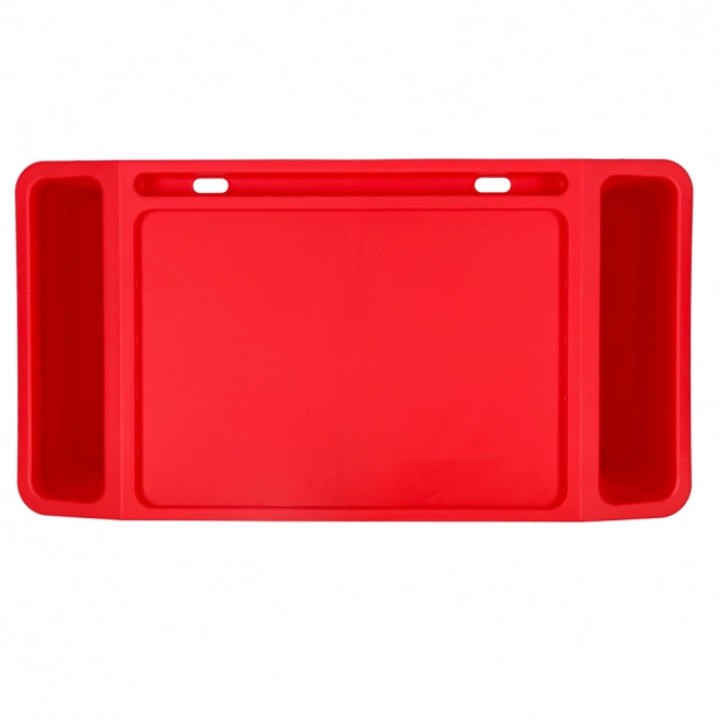 Tavolino per laptop con organizer rosso