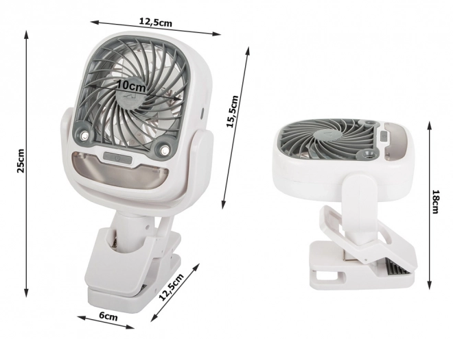 Ventilateur de bureau USB avec éclairage RGB et humidificateur 2-en-1
