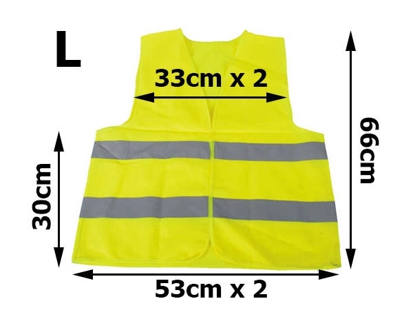 Reflective Warning Vest Yellow Size L