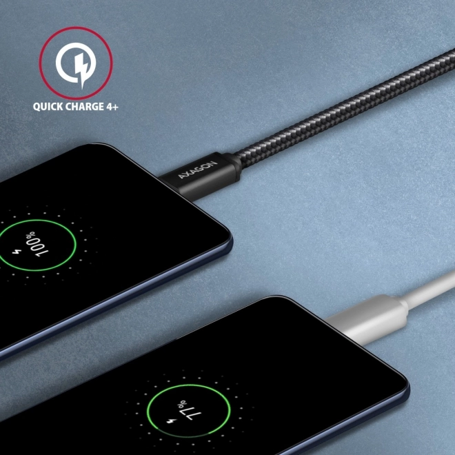 BUCM3-CM10AB USB-C - kabel USB-C 3.2 Gen 1, 1m, PD 60W 3A, ALU, opletený, černý
