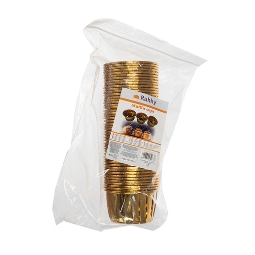 Arany muffin papír sütőformák 50 darabos készlet