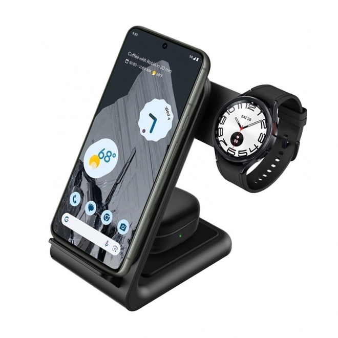 Wireless Charger 3 in 1 for iPhone, Samsung & Android, Galaxy Watch and TWS Headphones