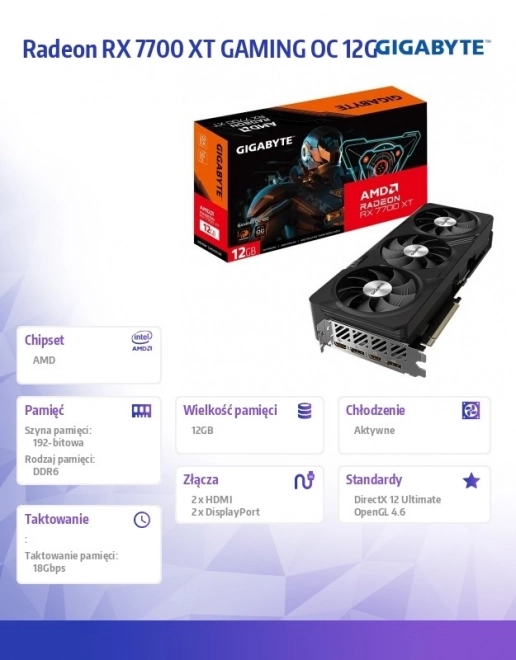 Radeon RX 7700 XT Gaming OC Graphics Card