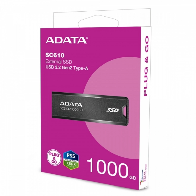 External SSD Drive Black 1000 GB