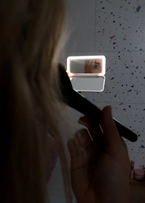 Pocket Cosmetic Mirror With LED Light