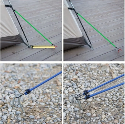 Elastic luggage straps with hooks, 12 pcs